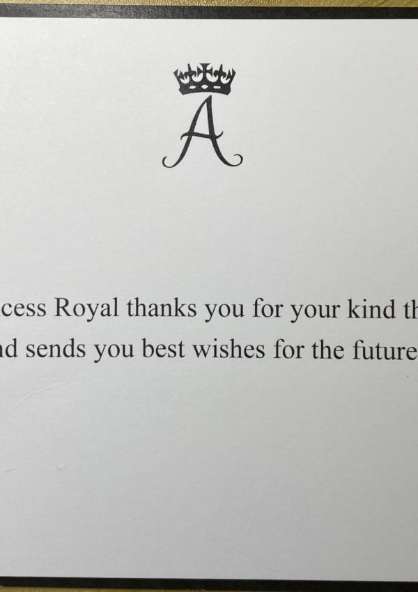 Condolence Reply from The Princess Royal