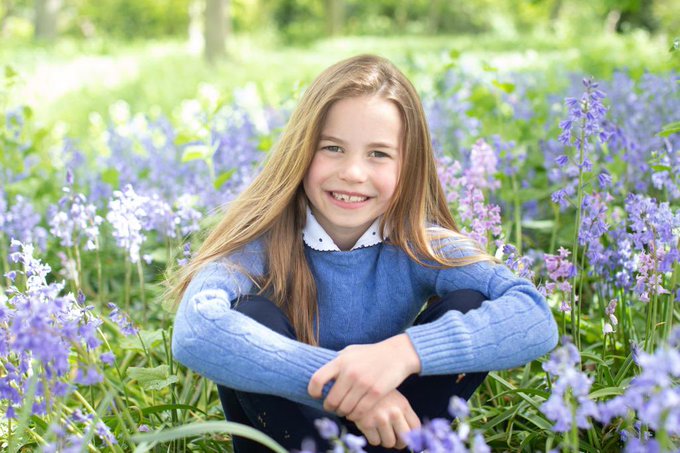 Princess Charlotte in the Gardens at Anmer Hall.